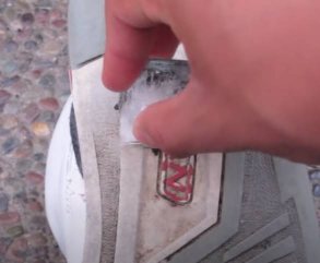 remove using ice - get gum off shoe