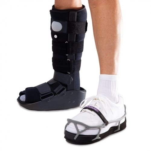 WALKING BOOT WITH SPRAINED ANKLE