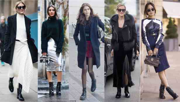 How to Wear Combat Boots with Skirts