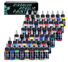 OPHIR ACRYLIC AIRBRUSH PAINT SET - best paint for shoes