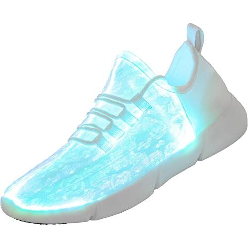 Fiber Optic LED Shoes Light Up Sneakers for Women Men with USB Charging Flashing Festivals Party Dance Luminous Kids Shoes-Fiber Optic LED Shoes-Best shoes for shuffling dance