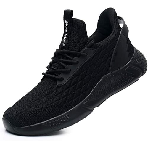 Men's Running Shoes Sock Sneakers - Air Knit Mesh Breathable Sport Shoes Lace-up Comfortable Shock Cushioning Sneakers-Running-Best Shoes For Ankle Problems And Foot Pain