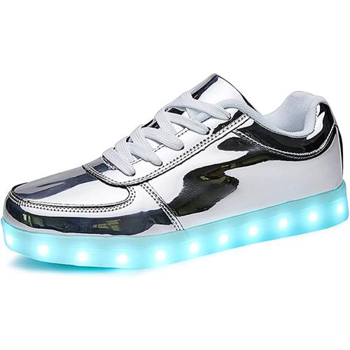 SANYES USB Charging Light Up Shoes Sports LED Shoes Dancing Sneakers- SYXDB16-Black-36-Best shoes for shuffling dance