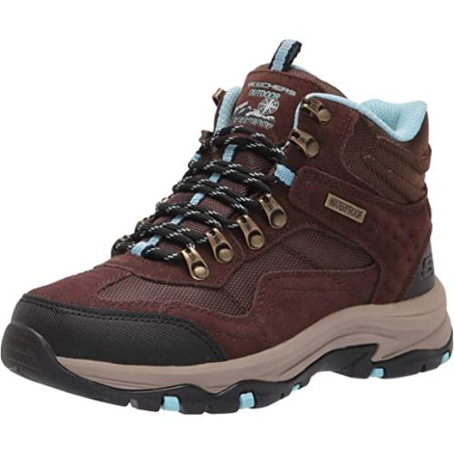 Skechers Women's Relaxed Fit Trego Alpine Trail Hiking Boot-167008-CHOC-Best Hiking Boots for Plantar Fasciitis